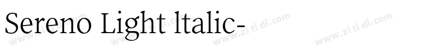 Sereno Light ltalic字体转换
